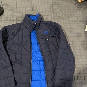 The North Face Men's Dark Blue and Bright Blue Puffer Jacket